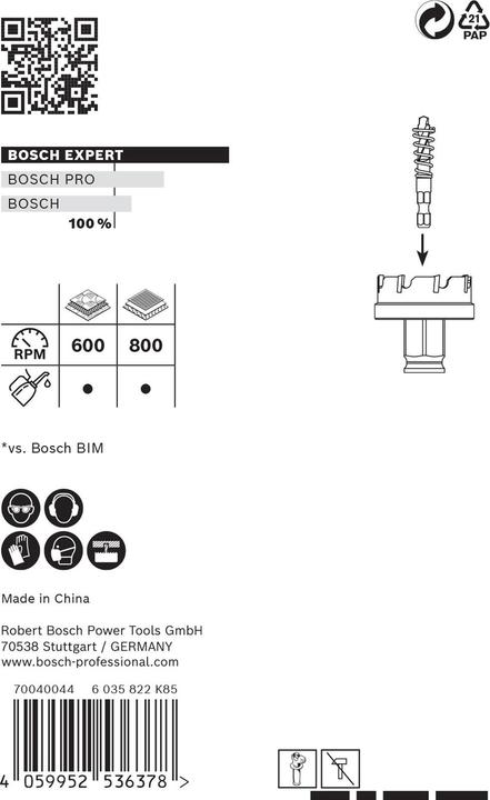 Immagine prodotto Bosch Professional Zubehör Seghetto per lamiera Expert, 20 x 40 mm (20 millimetri)