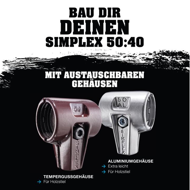 Actual product image Halder Soft faced hammer 430 50mm TPE soft/superplastic AL housing simplex (430 g)