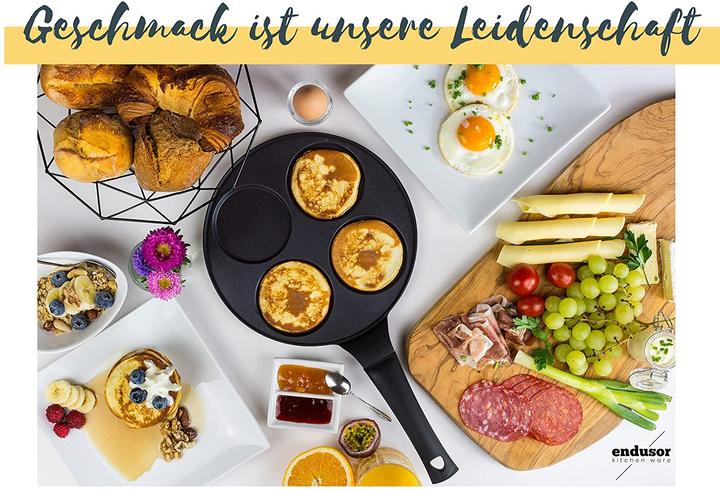 Immagine prodotto Endusor Padella per frittelle (26 cm, Padella per friggere, Alluminio pressofuso)