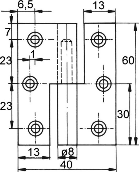 Image du produit Werkstarck Charnières de meubles FS, diamètre du rouleau 8 mm (1 pcs)