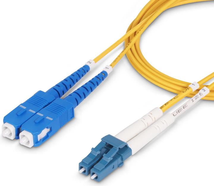 Productafbeelding StarTech com Kabels in ottica duplexvezel OS2 van LC a SC (UPC) van 1 m, 9/125µm, 10G, Insen (UTP, CAT7, 1 m)