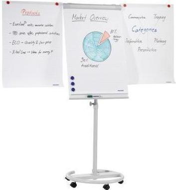 Actual product image Soennecken Mobile flipchart Storage tray available: Yes Base design: Round base with 5 castors (68 x 200 cm)
