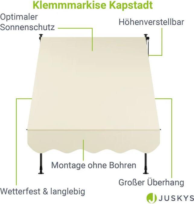 Actual product image Juskys Klemmmarkise Kapstadt (1.50 m)