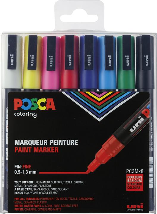 Produktbild Posca Marker PC-3M Rundspitze (Multicolor, 1.30 mm, 8 x)