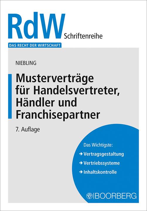 Energy Label Musterverträge für Handelsvertreter, Händler und Franchisepartner (German, Jürgen Niebling, 2022)
