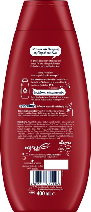 Immagine prodotto Schwarzkopf Shampoo Colour Shine 400 ml (400 ml, Shampoo liquido)