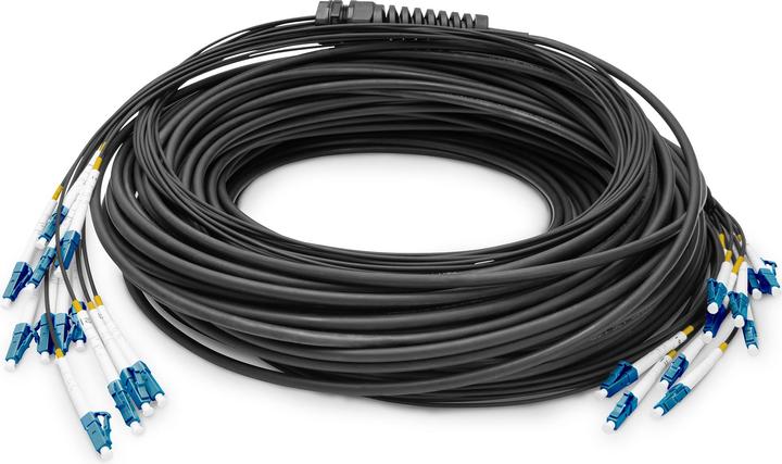 Image du produit Digitus Câble breakout fibre optique universel préassemblé, multimode OS2, 12 fibres, LC/UPC – LC/UPC (LSOH, CAT6, 100 m)