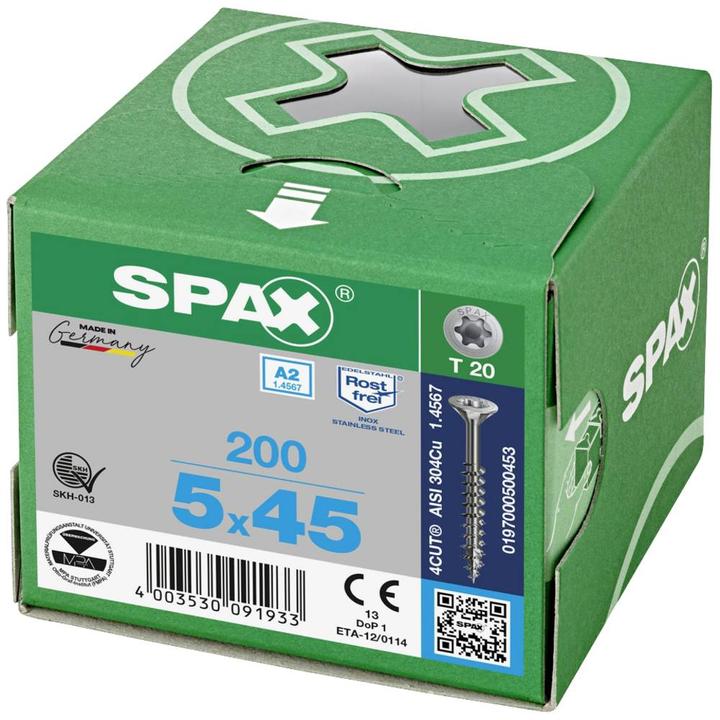 Produktbild Spax Spanplattenschrauben A2 (200 Schrauben pro Stück)