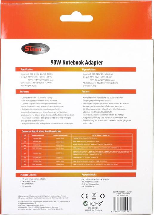 Produktbild Intertech Inter-Tech SinanPower UB-90HB (90 W)