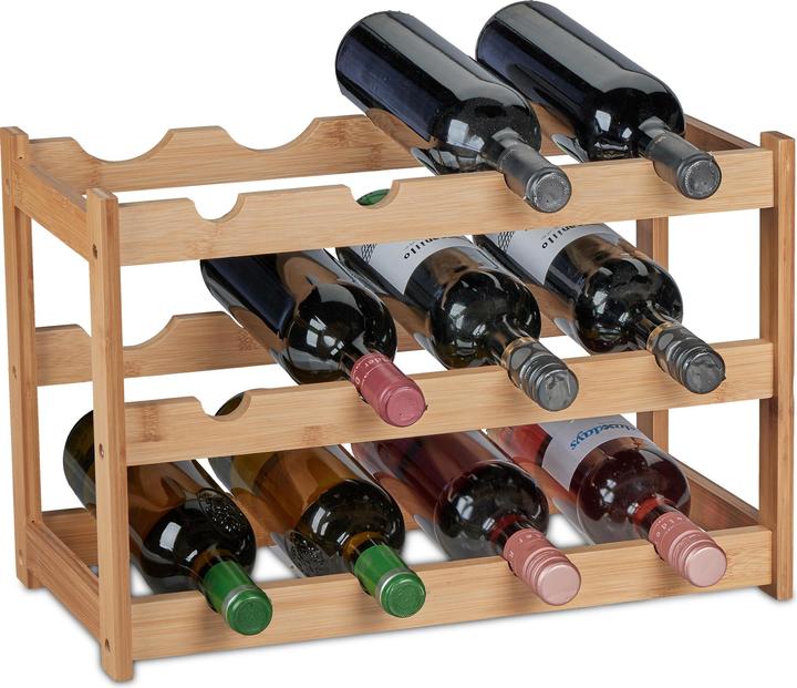 Relaxdays Weinregal (45 x 23.5 x 30 cm, 12 Fl.)