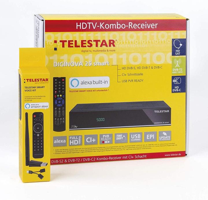 Actual product image Telestar DVB-S & DVB-C combo receiver (DVB-C, DVB-S, DVB-S2, DVB-T2, CI+ slot)