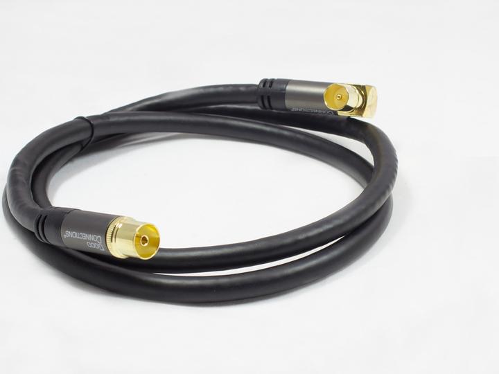 Produktbild Good Connections SAT Antennenkabel SmartFLEX, IEC/Koax Stecker abgewinkelt an Buchse, vergoldet, vierfach geschirmt (120 dB, Antennenkabel)