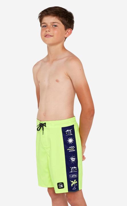 Image du produit Olaian Boardshort surf Garçon - 900 band jaune (140)