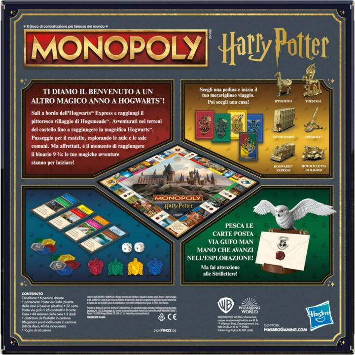 Actual product image Hasbro Gaming Monopoly Harry Potter (Italian)