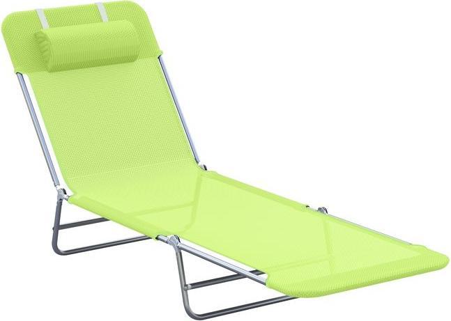 Immagine prodotto Swisshandel24 Sonnenliege Gartenliege Relaxliege Bäderliege Zweibeinliege 4 Farben (Grün) (182 cm)