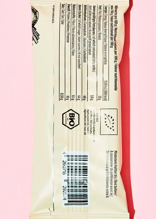 Nutritional values and ingredients KoRo Organic vegetable bar with beetroot and plum (900 g)