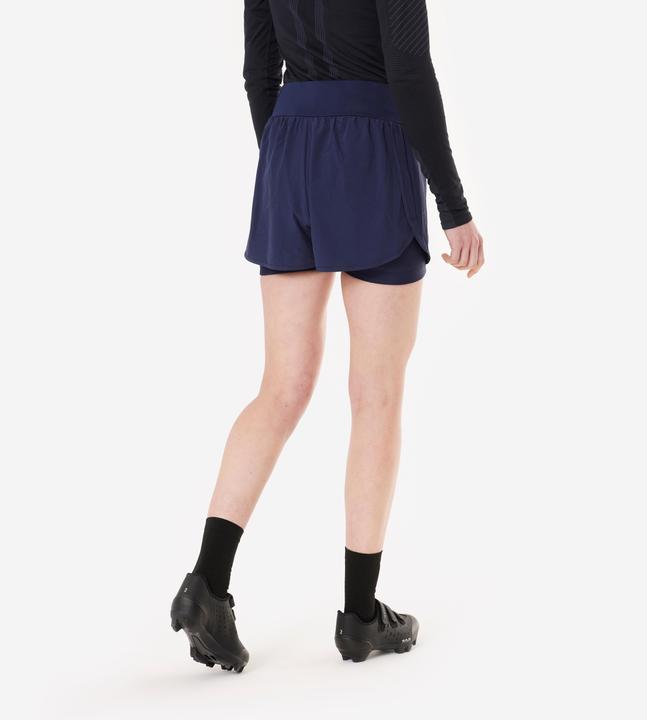 Image du produit Rockrider Cuissard court MTB Expl 100 Femme bleu (M)