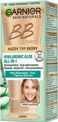 Produktbild Garnier GARNIER Hyaluronic Aloe All-In-1 BB Cream nawilżający krem BB do każdego typu skóry Jasny 50ml