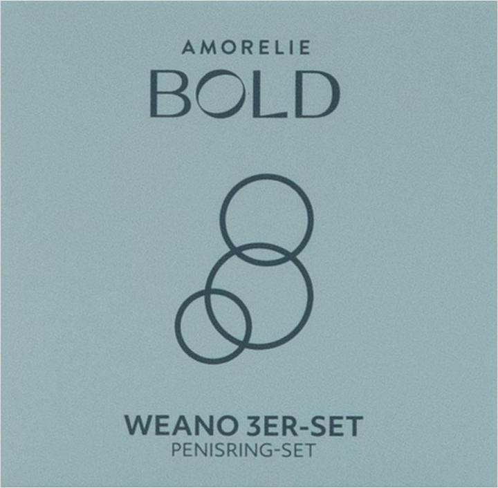 Produktbild Amorelie Weano Penisringe Set Schwarz (4.90 cm)