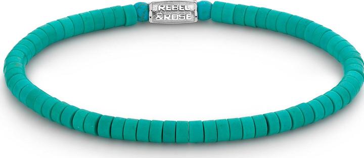 Produktbild Rebel & Rose Armband Turquoise RR-40069-S-M Unisex (17.50 cm, Edelstahl)