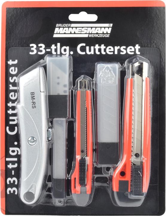 Image du produit Mannesmann Jeu de couteaux sécables, 33 pcs. (Cutters)