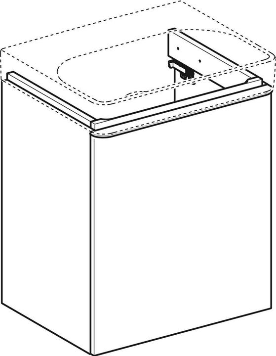 Actual product image Geberit Keramag / vanity unit Smyle Square transversal right 53.6 cm white 500.365.00.1 (53.5 x 43.5 x 62 cm)
