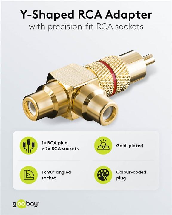 Image du produit Goobay Adaptateur RCA Y (Adaptateur angulaire)