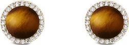 Immagine prodotto Daniel Wellington Gold-Plated Stud Earrings With Tiger Eye And Crystals - Audrey Dw00401409
