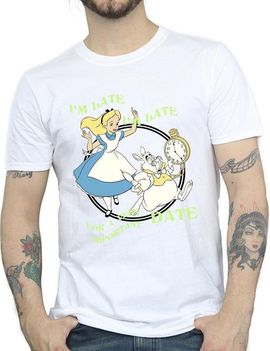 Immagine prodotto Disney Maglietta Uomo Alice In Wonderland I'm Late (4XL)