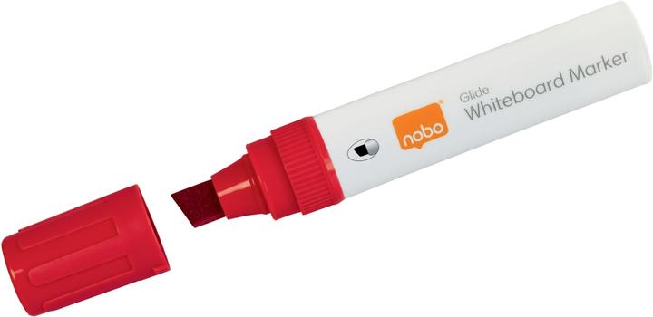 Actual product image Nobo Glide Whiteboard Pen (Red, 10 mm, 4 x)