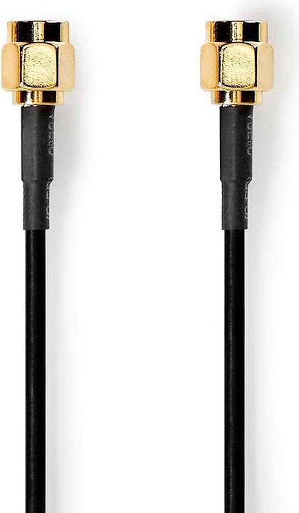 Actual product image Nedis Antenna cable | SMA plug | SMA plug | Gold-plated | 50 Ohm | Individually shielded | 1.00 m | (50 dB, Antenna cable)