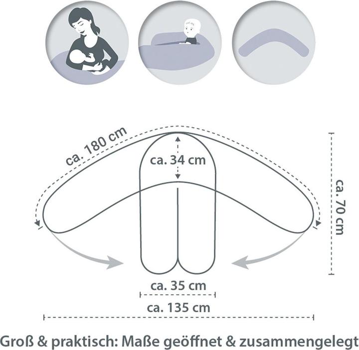 Actual product image Theraline Stillkissen Stillkissen Dodo Premium mit feiner Perlen-Füllung
