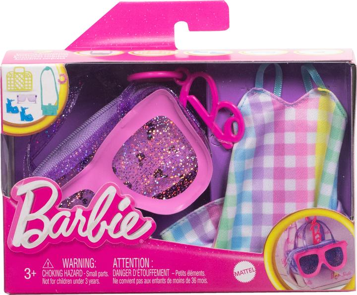 Image du produit Barbie Vêtements de mode et sac de luxe avec accessoires dans un présentoir de comptoir
