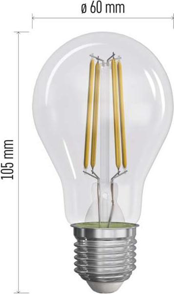 Immagine prodotto Emos Lampada LED a filamento A60 / E27 / 5 W (75 W) / 1 060 lm / Bianco neutro (E27, 5 W, 1060 lm, 1 x, A)