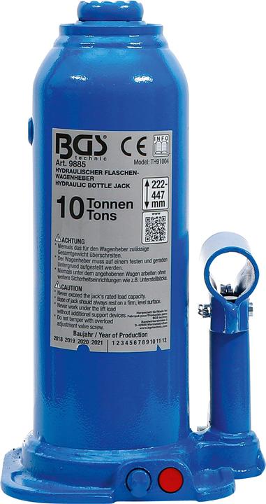 Actual product image BGS Hydraulic Bottle Jack 10 t