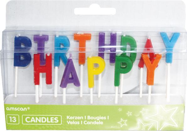 Immagine prodotto Amscan 13 lettere di candele su Picks Happy Birthday (6 x)