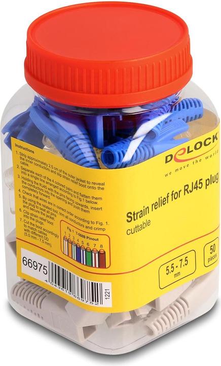 Produktbild Delock Knickschutztülle für RJ45 Stecker 50 Stück (Stecker Tülle)