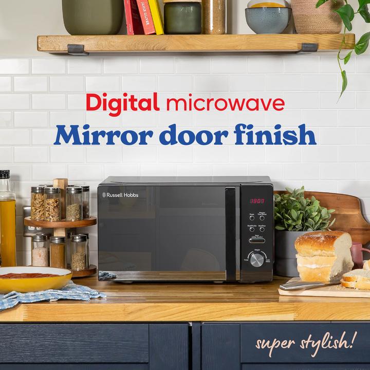 Actual product image Russell Hobbs RHM2076B – 20-Liter-Digitale Mikrowelle, 800 W, Schwarz (CH plug, 20 l)