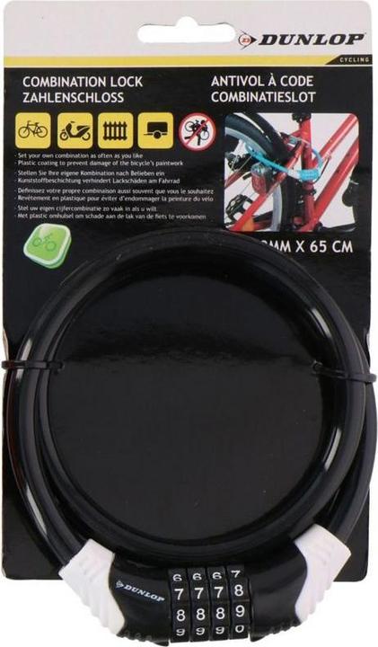 Image du produit Dunlop Spiral-Fahrradschloss mit Code