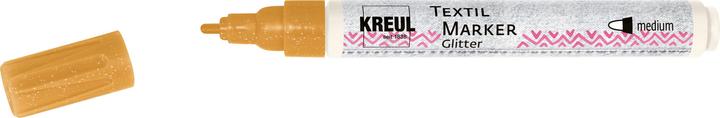 Produktbild Kreul Stoffmalstift, Textilmarker Javana texi mäx Glitter für helle und dunkle Stoffe (Gold, 4 mm)