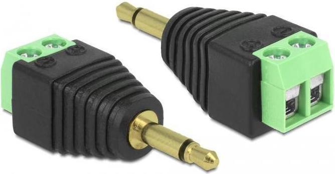 Delock Bornier 2Pin à 3,5mm jack (Adaptateur angulaire)