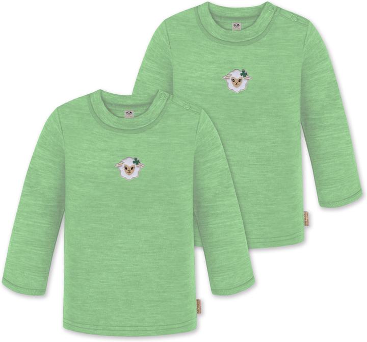 Actual product image Normani 2-pack baby merino longsleeve "Taupo" - 9465 (68)