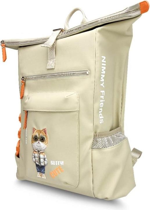 Nimmy Cool&Cute 2.0 Cat laptop backpack khaki