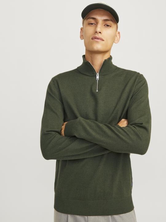 Produktbild Jack & Jones Einfarbig Strickpullover mit Halber Reissverschluss Strickpullover mit Halber Reissverschluss (M)
