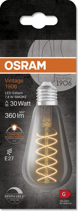 Immagine prodotto Osram Lampada vintage a LED (E27, 7.80 W, 360 lm, 1 x, G)