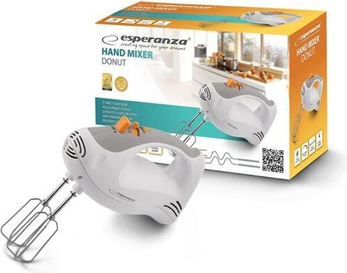 Produktbild Esperanza EKM009 Mixer Handmixer Grau Weiss 250 W (250 W)