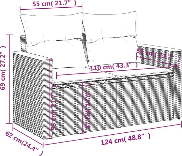 Produktbild VidaXL Garten-Lounge-Set