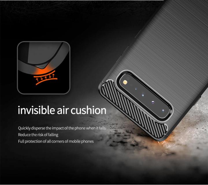 Image du produit Cadorabo TPU Ultra Slim carbon edelstahl Combi Cover (Samsung Galaxy S10 5G)