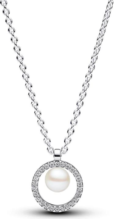 Pandora Halskette Treated Freshwater Cultured Pearl & PavÃ© (Sterling Silber 925, 45 cm)