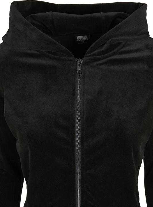 Produktbild Urban Classics Ladies Short Velvet Zip Hoody (M)